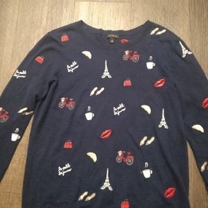 Talbots Paris embroidered sweater
